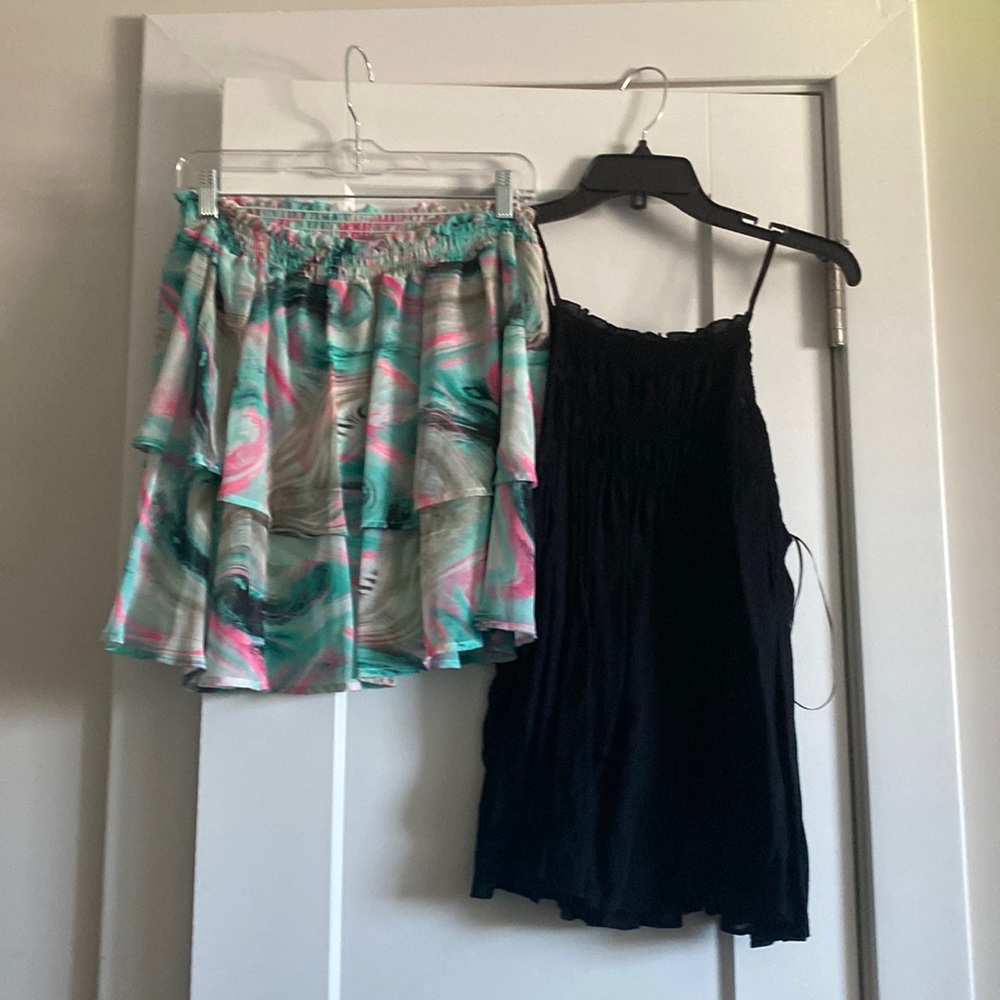Never worn flowy skirt and cami set